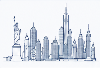 New York skyline illustration